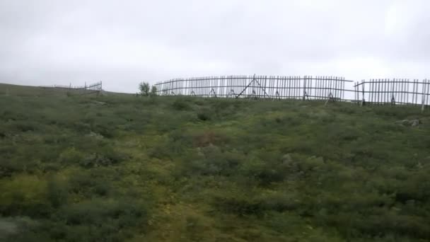 Video de principios de otoño paisaje norte de tren en movimiento — Vídeos de Stock