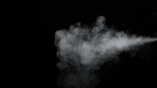 Foto de fumaça branca no fundo preto Fotografia De Stock