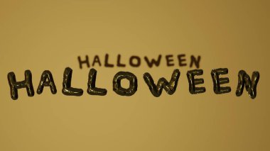 Cadılar Bayramı teması, arka planda balkabakları 3D görüntüleme