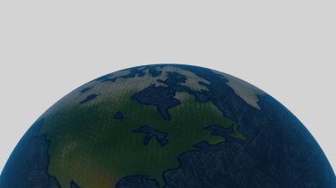 Uzay, dünya gezegeni, karanlık bir arka plan.