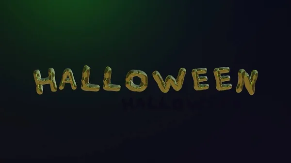Halloween Téma Tök Egy Sötét Háttér Renderelés — Stock Fotó
