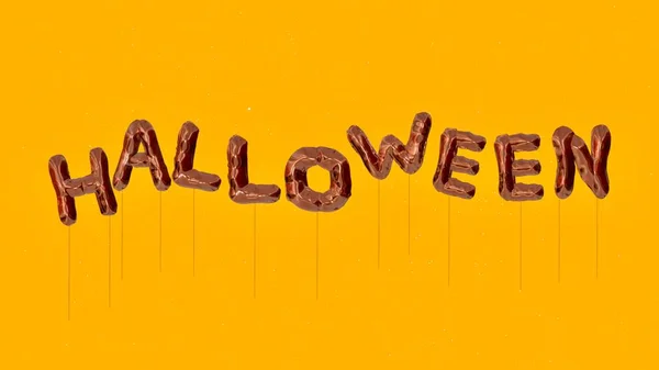 Tema Halloween Zucche Sfondo Scuro Rendering — Foto Stock