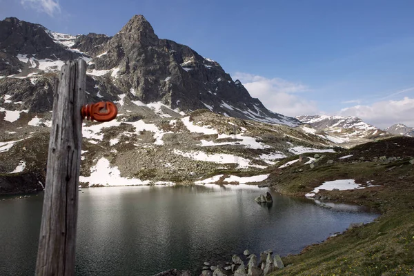 Silvaplana Julierpass Swiss Danau Kecil Pegunungan Alp Julierpass Oleh Pemandangan — Stok Foto