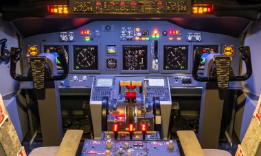 Kokpit bir ev yapımı uçuş simülatörü - boeing 737-800