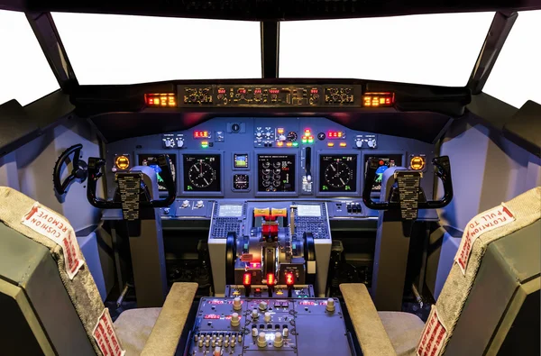 Cockpit di un simulatore di volo fatto in casa — Foto Stock