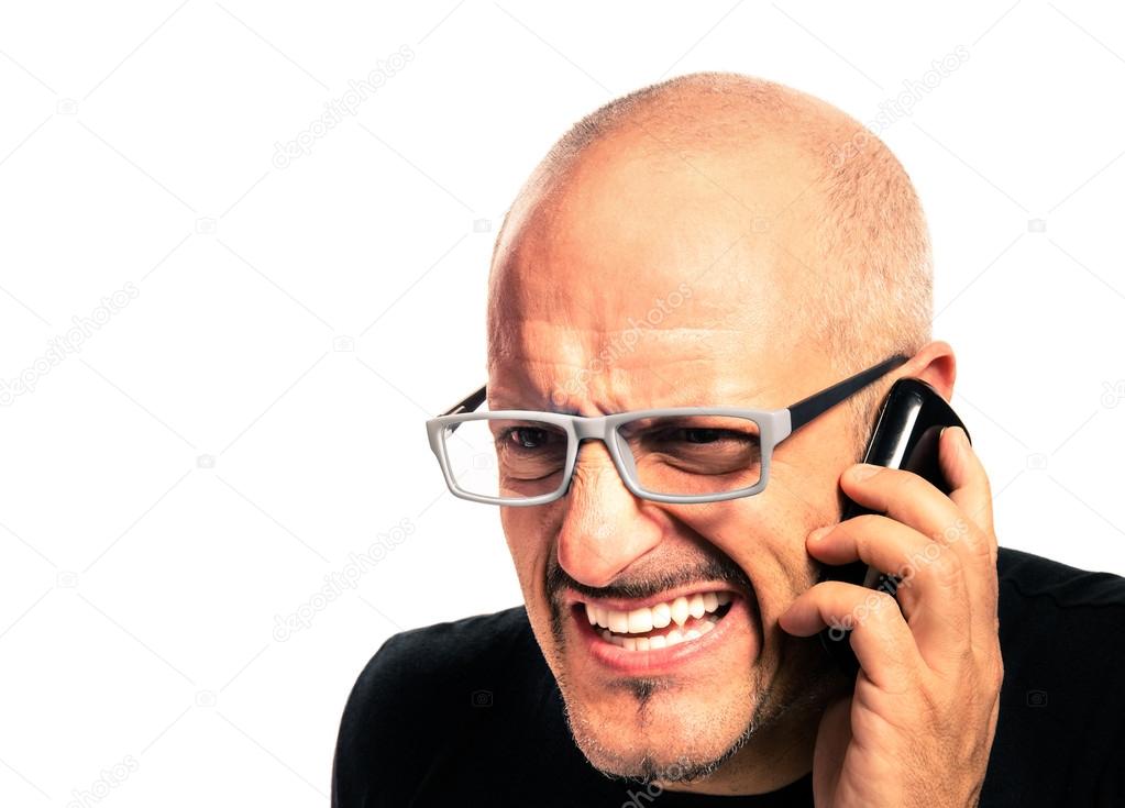 Confused young Man during a Phone Call
