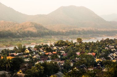 Mekong Nehri yukarıdan - luang prabang, laos