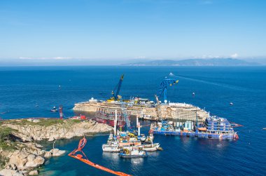 başarılı parbuckling sonra costa concordia