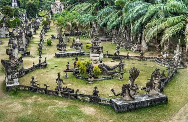 Buddha park, panorama blick - vientiane, laos — Stockfoto