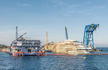 başarılı parbuckling sonra costa concordia batığının
