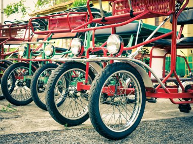 tipik İtalyan rickshaws - yakın çekim