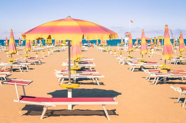 Italian Beach - Rimini style — Stock Photo, Image