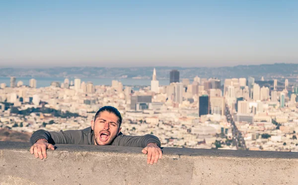 Young man committing suicide — Stock Photo, Image