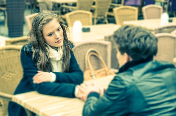 Couple in a deep moment of a Confession — Stock Photo, Image