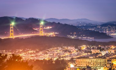 Golden Gate Bridge - San Francisco by Night clipart