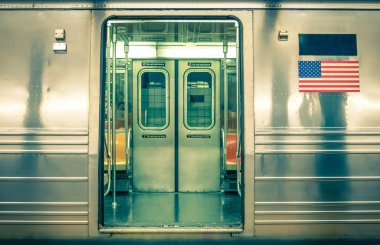 Generic underground train - New York CIty clipart