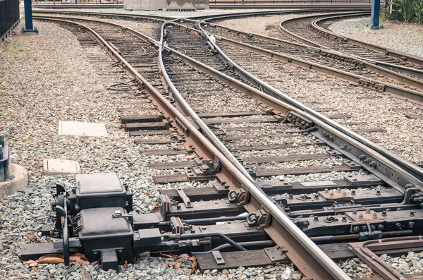 Caminhos-de-ferro - Ferrovia na estação ferroviária de San Diego — Fotografia de Stock