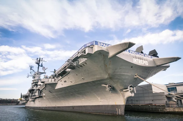 NEW YORK CITY - NOVEMBER 23, 2013: navy ship USS Intrepid,  also known as The Fighting 