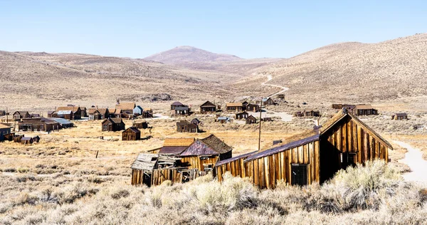 Ciudad Fantasma Bodie California Concepto Destino Viajes Con Amplia Vista —  Fotos de Stock