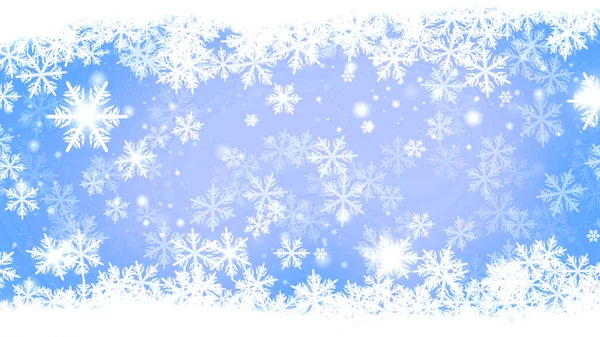 Tło Pięknymi Śnieżynki Nowy Rok Boże Narodzenie — Zdjęcie stockowe
