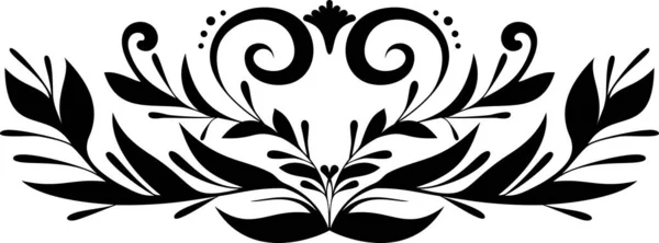 Beautiful Black Heart Contour Patterned — Vector de stock