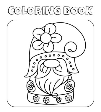 Peri masalı orman cücesi boyama sayfası