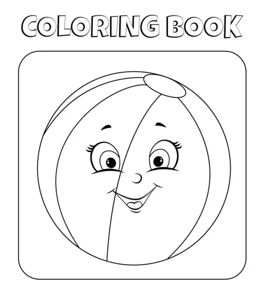 Ball Coloring Page Kids — Stock vektor