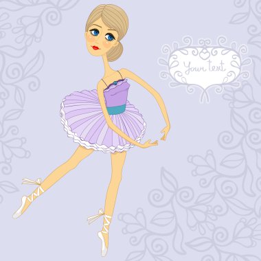 genç kadın bir balet olduğunu