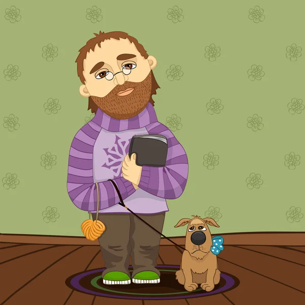 Köpekli adam.