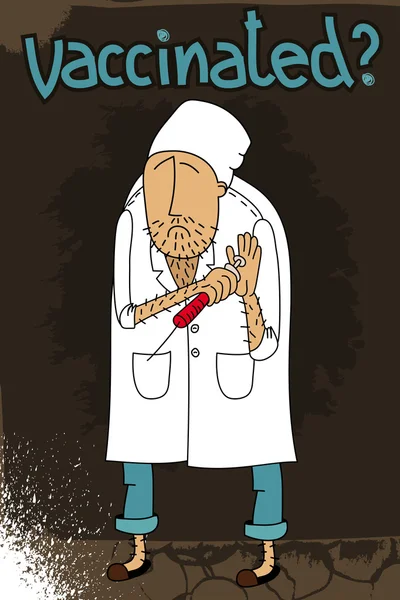 Şeytani Doktor şırınga aşısı ile.
