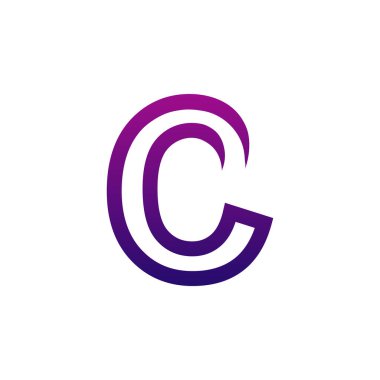 Yaratıcı C logo simgesi tasarımı