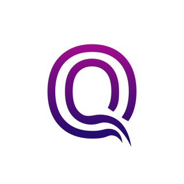 Yaratıcı Q logo simgesi tasarımı