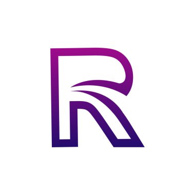 Yaratıcı R logo simgesi tasarımı