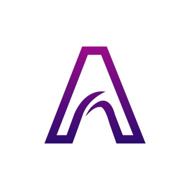Yaratıcı A logo simgesi tasarımı