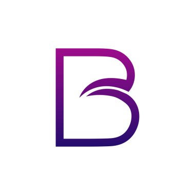 Yaratıcı B logo simgesi tasarımı