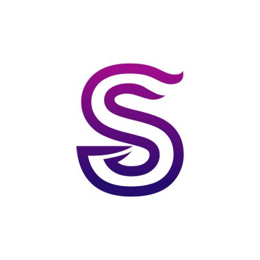 Yaratıcı S logo simgesi tasarımı