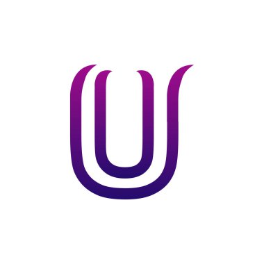 Yaratıcı U logo simgesi tasarımı