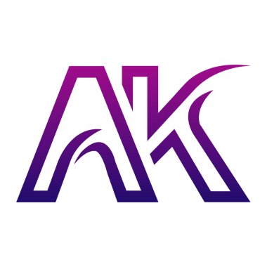Yaratıcı AK logo simgesi tasarımı
