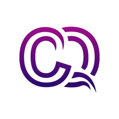 Yaratıcı CQ logo simgesi tasarımı