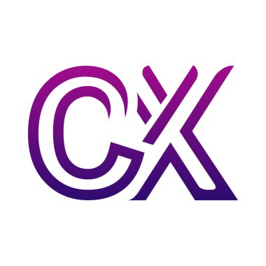 Yaratıcı CX logo simgesi tasarımı