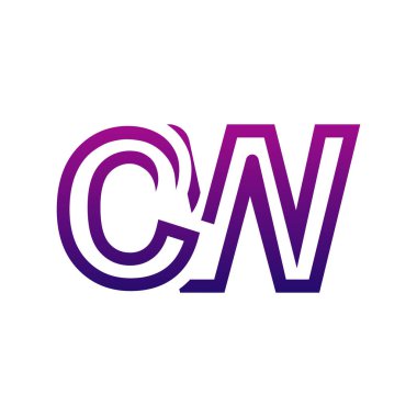 Yaratıcı CW logo simgesi tasarımı