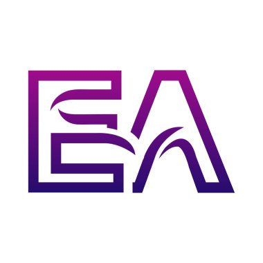 Yaratıcı EA logo simgesi tasarımı