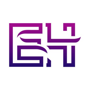 Yaratıcı EH logo simgesi tasarımı