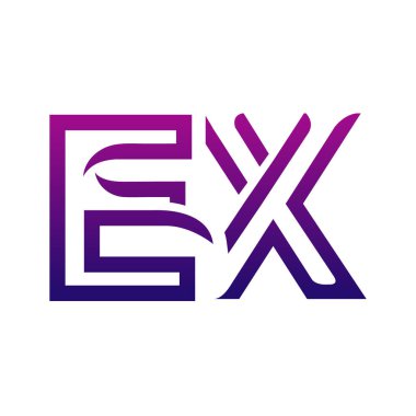 Yaratıcı EX logo tasarımı