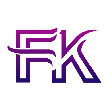 Yaratıcı FK logo simgesi tasarımı