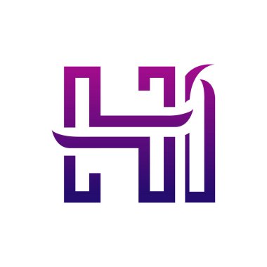 Yaratıcı HI logo simgesi tasarımı