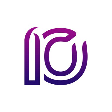 Yaratıcı IO logo simgesi tasarımı