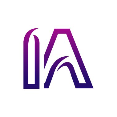 Yaratıcı IA logo simgesi tasarımı