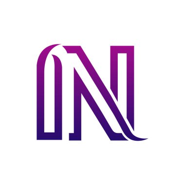 Yaratıcı IN logo simgesi tasarımı