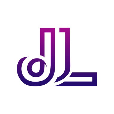 Yaratıcı JL logo simgesi tasarımı